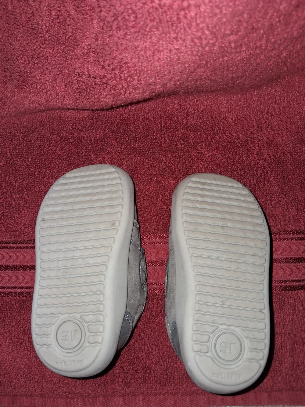 Tristan Light Gray Velcro Baby Walker Shoes